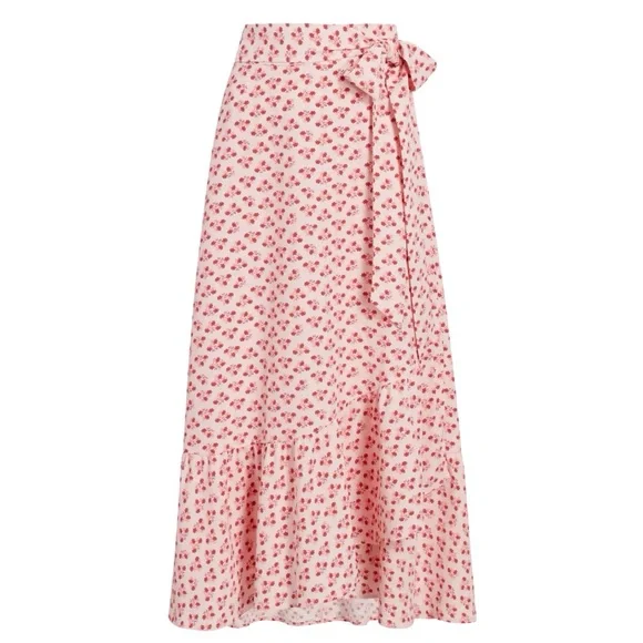 Hill House Home Pink Posy 2pc Set: Millie Top + Mirabel Wrap Skirt Floral Ruffle - Picture 10 of 12